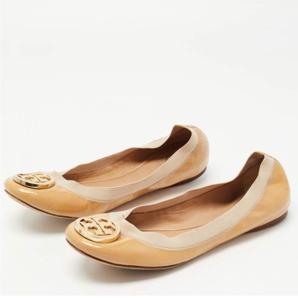 Tory Burch Caroline Patent Leather Flats Size 8.5